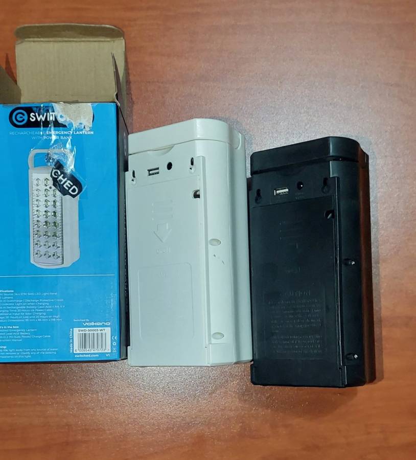 Switched Rechargeable LED Lantern with USB for Loadshedding - 800 Lumen *READ*