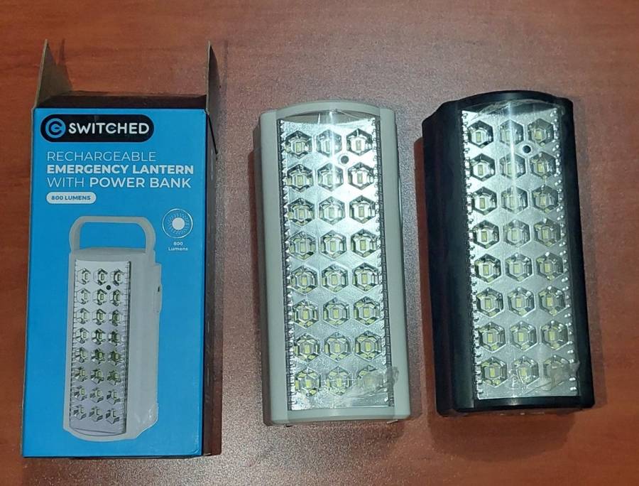 Switched Rechargeable LED Lantern with USB for Loadshedding - 800 Lumen *READ*