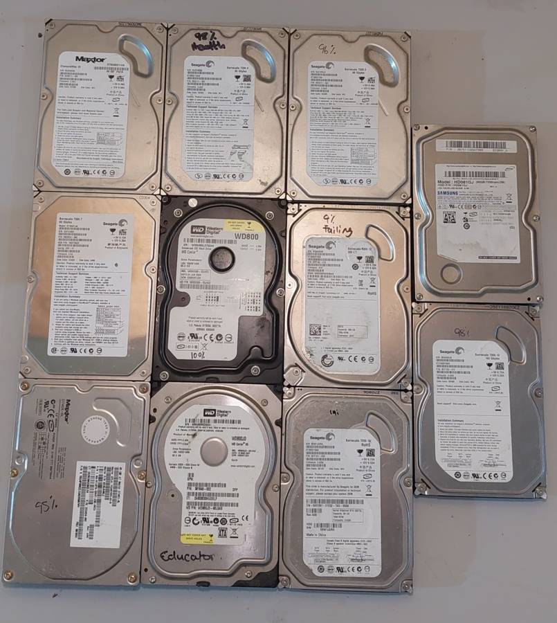 *LATE ENTRY* 11 3.5`  HDDs (FAILED AND FAILING)