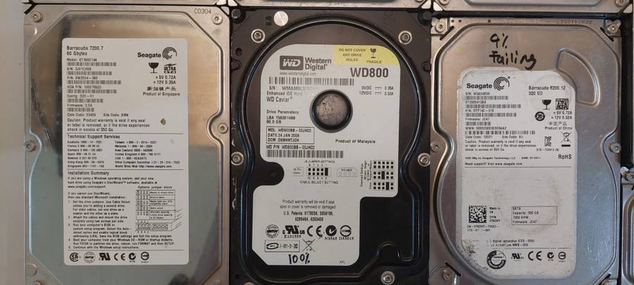 *LATE ENTRY* 11 3.5`  HDDs (FAILED AND FAILING)