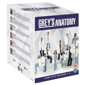 FREE SHIPPING - GREY'S ANATOMY SEASONS 1-6 BOX SET