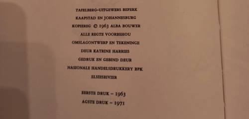Storie van Bergplaas deur Alba Bouwer (1971 8ste druk)