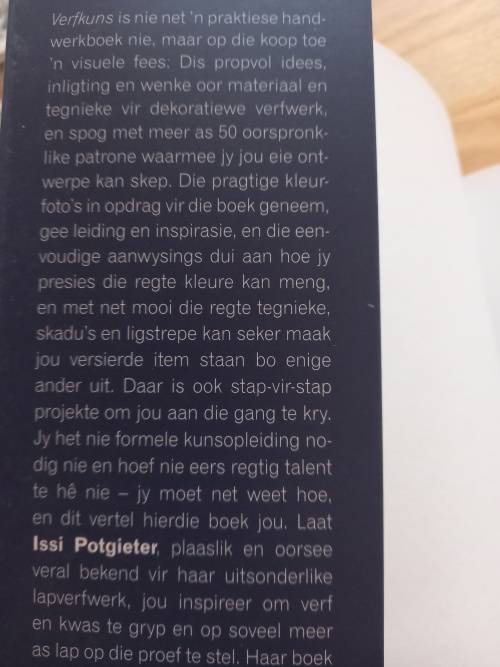 Verfkuns Dekoratiewe verfwerk op bykans enigiets