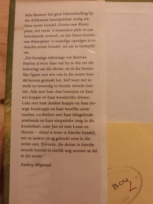 Nuwe Stories van Rivierplaas deur Alba Bouwer (2de uitgawe, 1ste druk 1976)