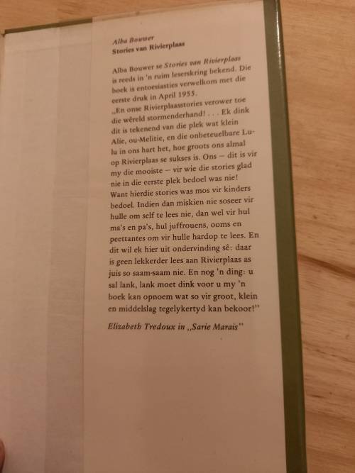Nuwe Stories van Rivierplaas deur Alba Bouwer (2de uitgawe, 1ste druk 1976)