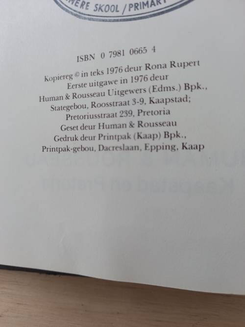 Luister, Lefa deur Rona Rupert (1ste uitgawe 1976)