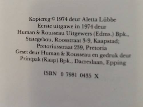 Lankal se dinge - Aletta Lubbe (1974)