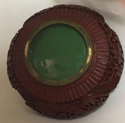 Cinnabar ashtray - red 1930s