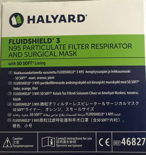 Halyard Face Mask - N95 Duckbill Masks (Level 3 Fluid Shield)