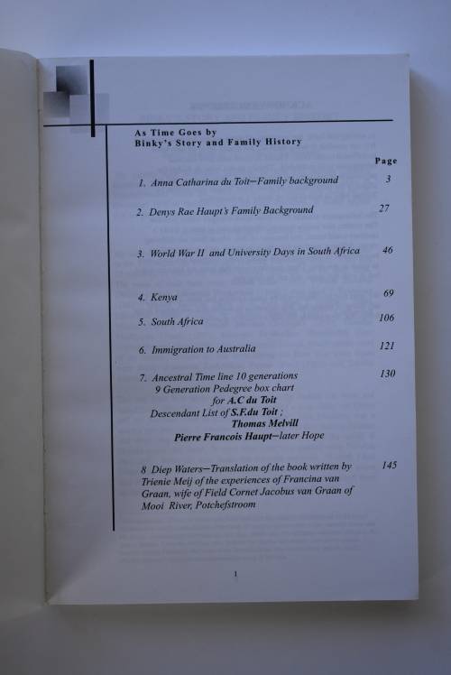 A.C. Haupt: As Times Goes by. Claremont, 2002.