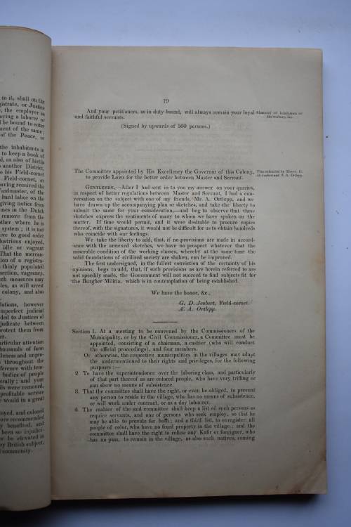 Master and Servant. Addenda to the Documents on the Working of the Order in Council etc.