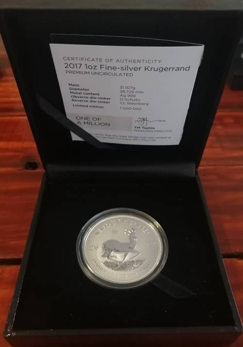 Beautiful 2017 Silver Kruger With COA and Display box