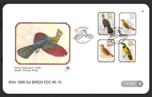 RSA - THREE 1990 FD COVERS - SA BIRDS, TOURISM & NATIONAL STAMP DAY