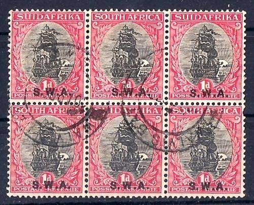 SWA - FINE BLOCK OF 6 USED - 1927 LONDON PICTORIALS