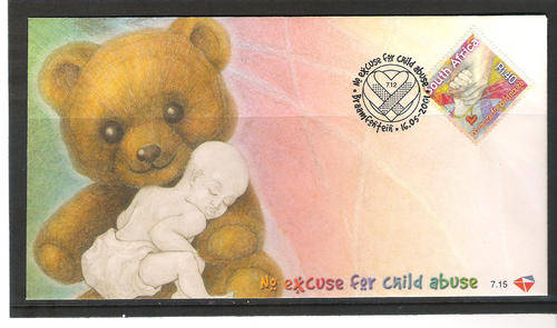 NO EXCUSE FOR CHILD ABUSE - FIRST DAY COVER  NO 7.15 DATED 16.5.2001