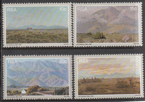 RSA: SACC 448-451: VOLSCHENK PAINTINGS - UNMOUNTED MINT SET OF 4 STAMPS