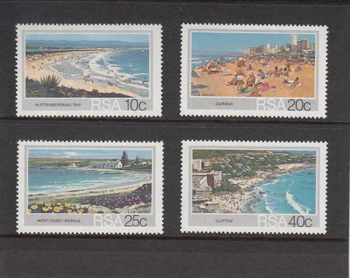 RSA: SACC 553-556: SOUTH AFRICAN BEACHES - UNMOUNTED MINT SET OF 4 STAMPS