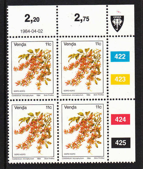 VENDA SACC 91: FLOWERS DEFINITIVE 11c NEW VALUE DATED 2.4.1984. U/MINT (**)