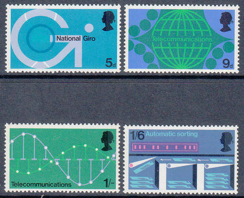 GB SG 808-811: 1.10.1969: POST OFFICE TECHNOLOGY COMMEMORATION SET OF 4. U/MINT (**)