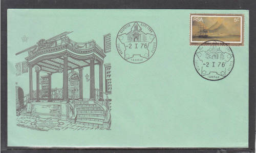 RSA: COMMEM COVER: THE CASTLE OF GOOD HOPE, CAPE TOWN. CANCELLED IN CAPE TOWN 2.1.1976