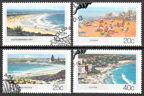 RSA SACC 553-556: 12.10.1983: S A BEACHES SET OF 4. USED(CTO)