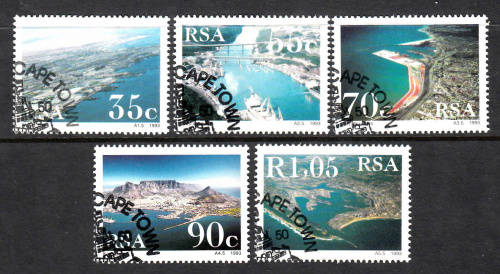 RSA SACC 790-794: 28.1.1993: S A HARBOURS SET OF 5. USED(CTO)