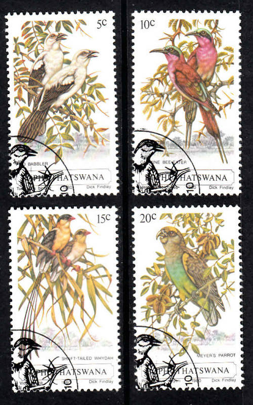BOP. SACC 60-63: 10.9.1980: BIRDS SET OF 4. USED(CTO)