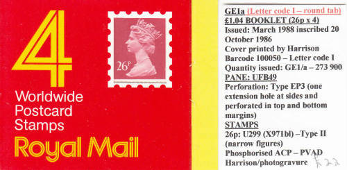 GB: SG GE1a + GF1`WINDOW` BOOKLETS. - SEE DESCRIPTION BELOW. CV R720.