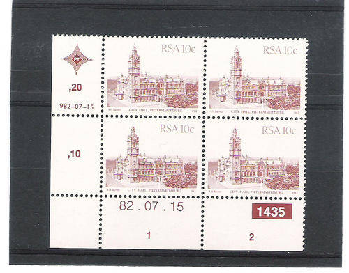 RSA: 4TH DEFIN (BUILDINGS) - VARIETY - 10 CENTS DATE ERROR