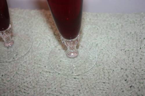 Set of 4 Ruby Red Glasses