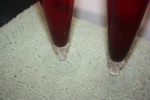 Set of 4 Ruby Red Glasses