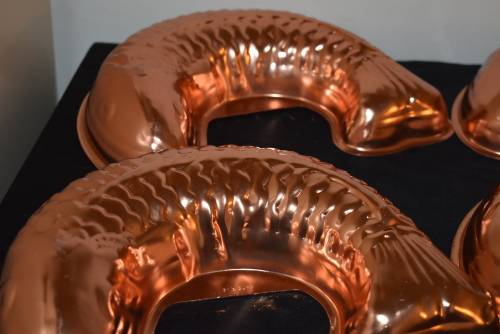 4 Large Copper Coloured Fish Moulds