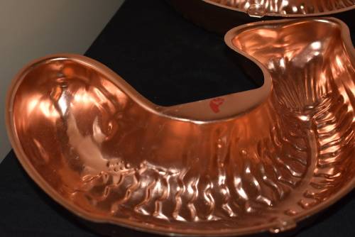 4 Large Copper Coloured Fish Moulds