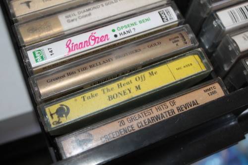 35 Assorted Cassette In Hard Cassette Holder