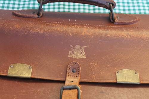 Leather Briefcase marked Dept of Education