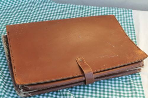 Leather Briefcase marked Dept of Education