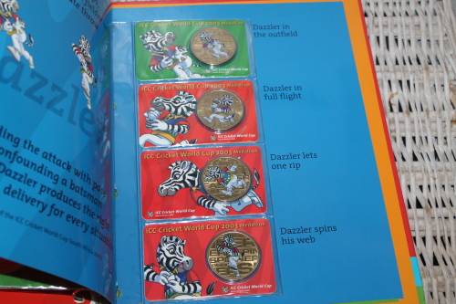 2003 ICC cricket world Cup Album and Mascot Medals