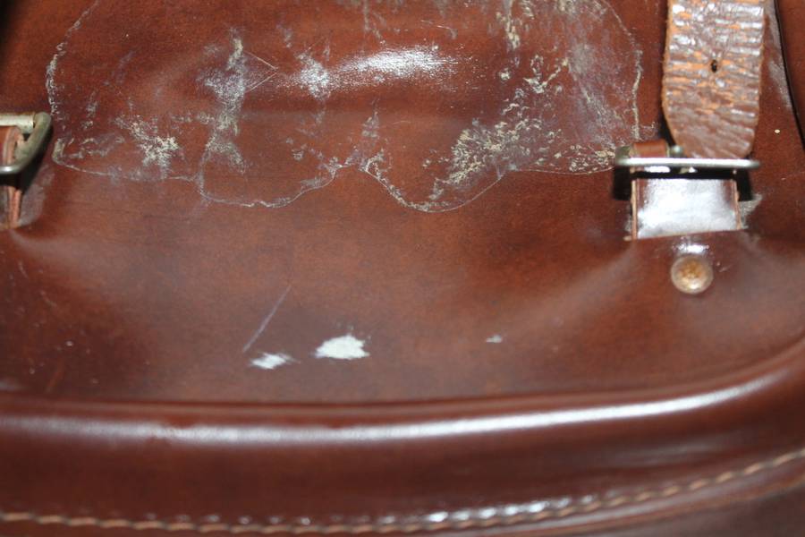 vintage leather school satchel