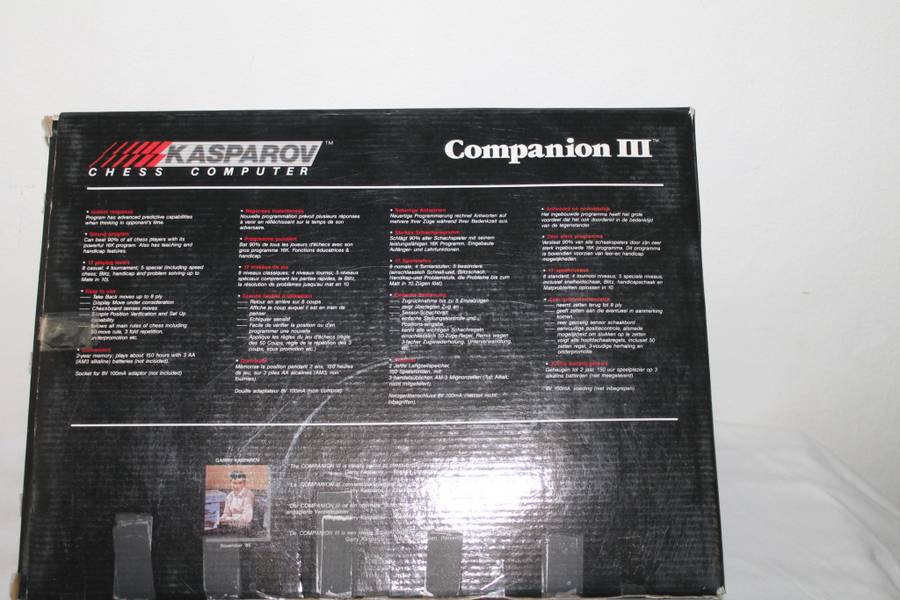 Kasparov Companion III Chess Computer Boxed