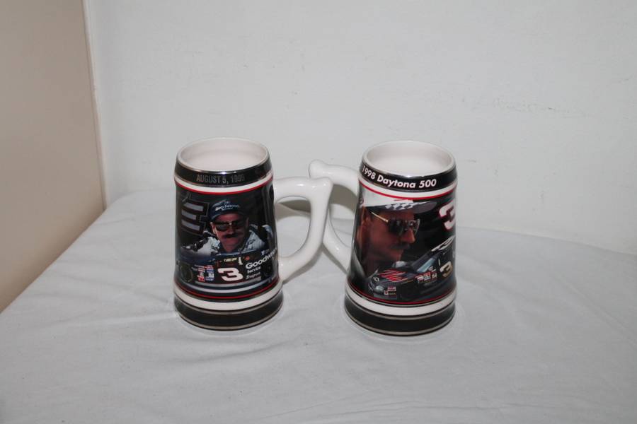 2 Dale Earnhardt Victories Stein Collection Beer Mugs