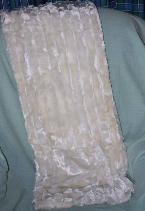 White Fake Fur Scarf