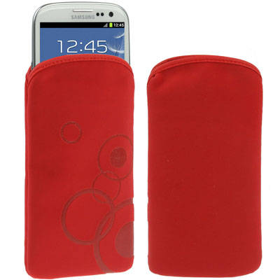 Mobile Phone Carry Bag for Samsung Galaxy SIII / i9300, Galaxy S 4 / i9500, Galaxy Primier / (Red)
