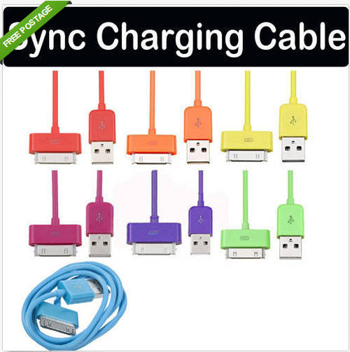 Multi-Color USB Data Charging Cable For iPhone 4 3G 3GS iPod ***FREE SHIPPING!***