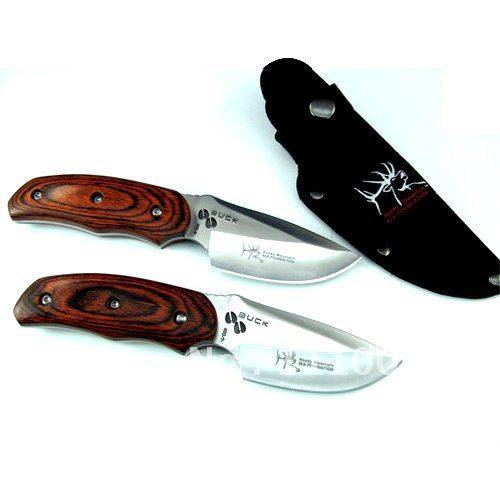 New BUCK Hunting Knife, Fixed blade with Wood Handle - 5 on Auction!!