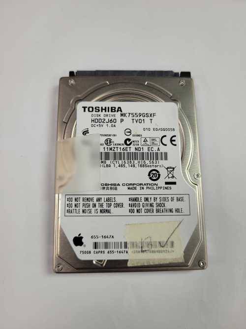 Toshiba 2.5` 750GB HDD | Smart Error