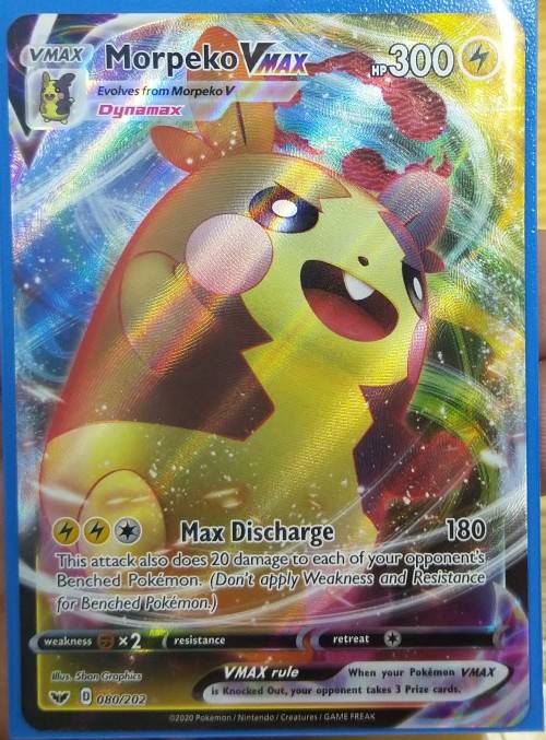 POKEMON CARDS - Morpeko VMAX - 080/202 - Ultra Rare Sword and Shield (Base Set) Singles