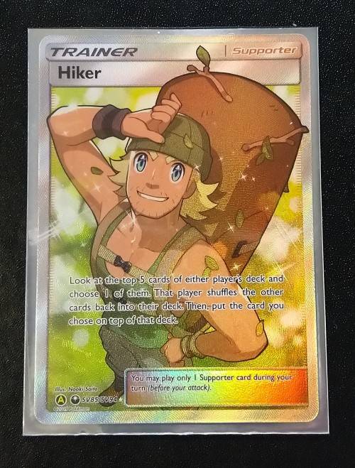 POKEMON CARDS - Hiker - SV85/SV94 - Full Art Ultra Rare Sun and Moon: Hidden Fates Singles