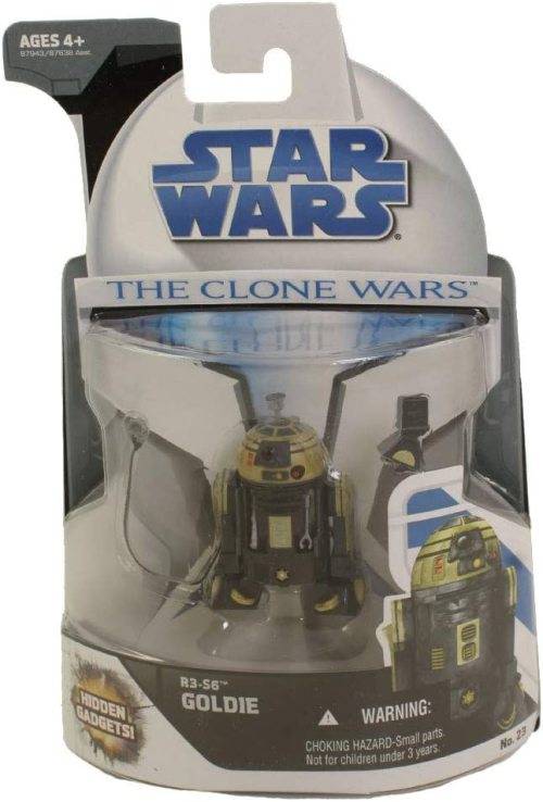 Original Star Wars Clone Wars Animated Action Figure No. 23 R3-SG Goldie - Super Rare