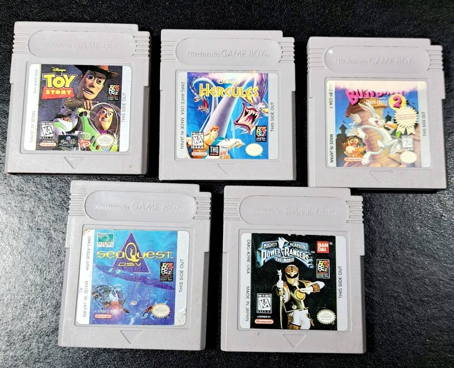 Game Boy Game Cartridge Bundle of 5 Games