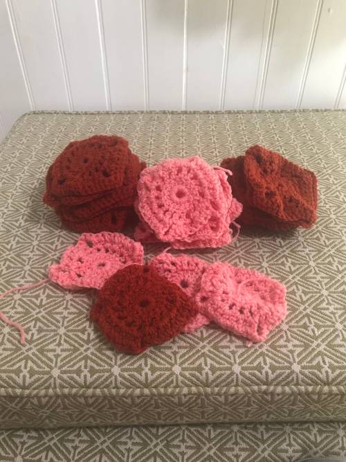 Lot of 35 Crocheted Squares